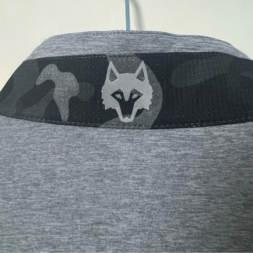 Greyson –‎ Men’s Brri Cooling ¼ Zip Pullover Gray Camo Collar – Sz. M
